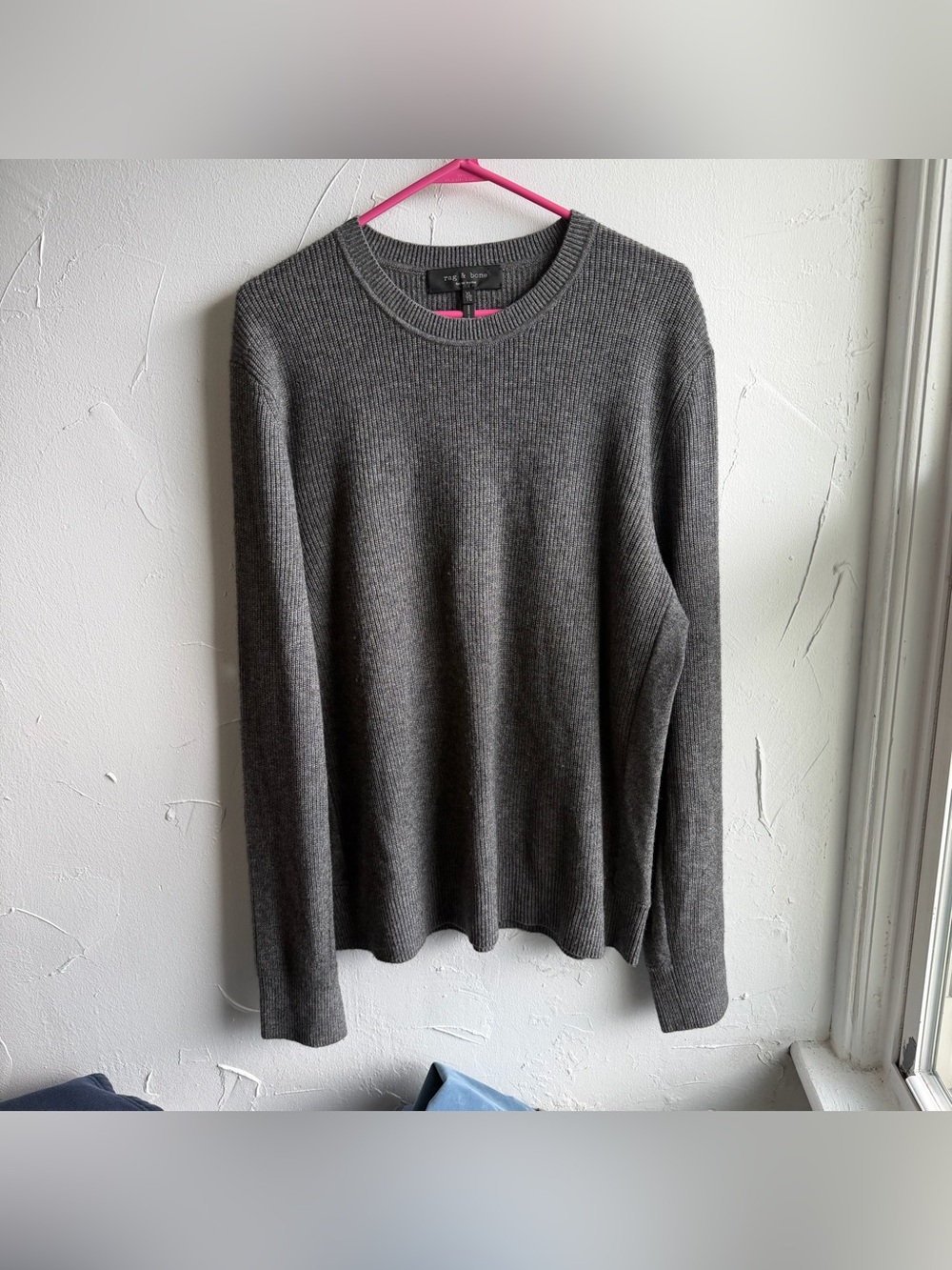 Rag & Bone Ribbed Knit Tunic Crewneck Sweater Size XL